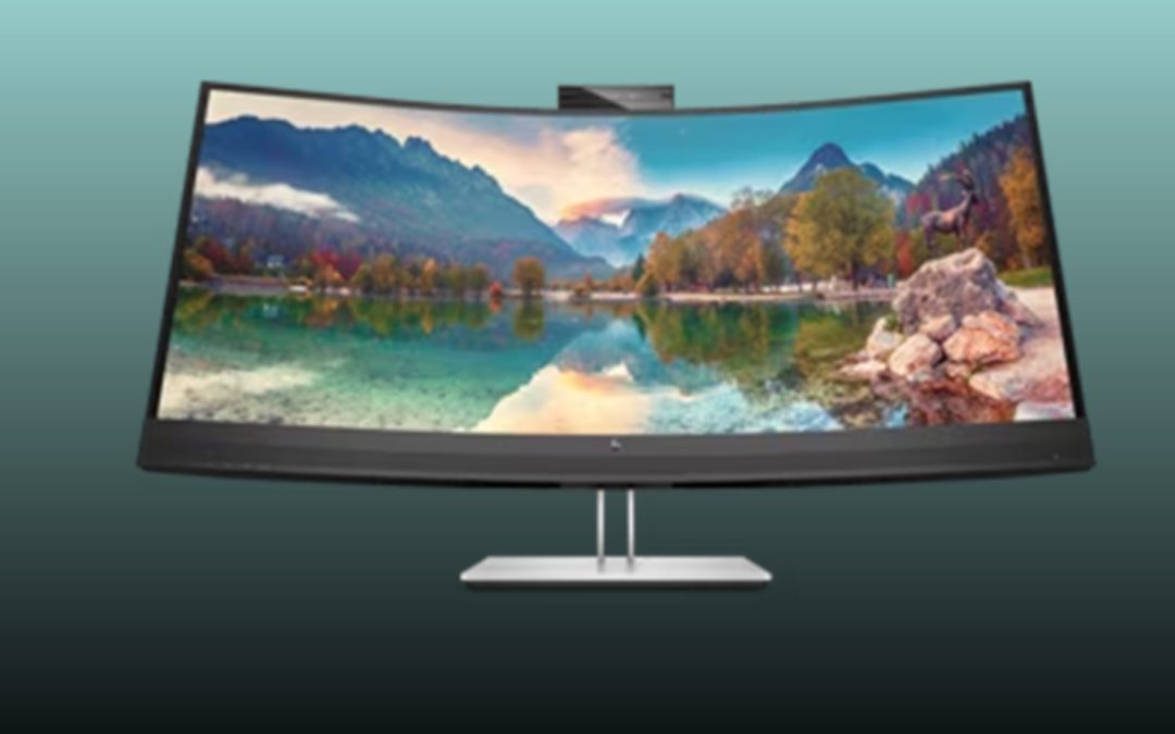 HP E34m G4 WQHD Curved USB-C Conferencing Monitor.