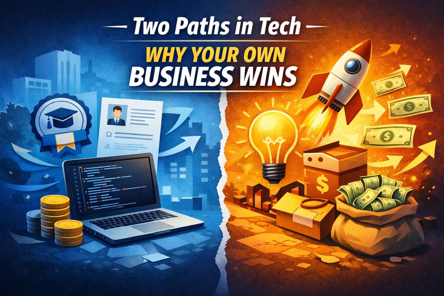 2 paths in tech business